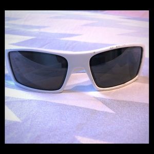 Mens white Oakley Gascan Sunglasses.